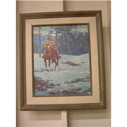 NEWMAN MYRAH OIL PAINTING INDIAN CANADA