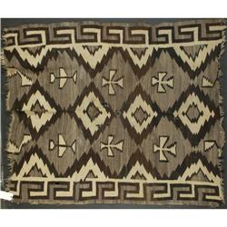 Navajo weaving of native-spun wool