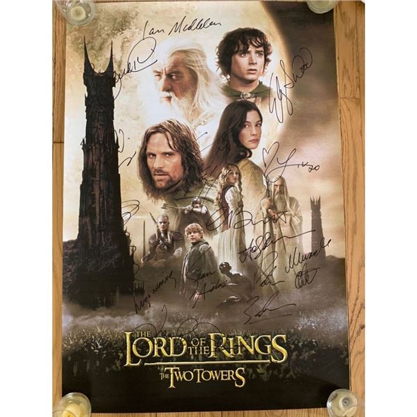 Signed Lord Of The Rings: The Two Towers Movie Poster