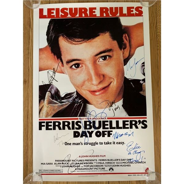 Signed Ferris Bueller Movie Poster