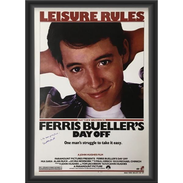 Signed Ferris Bueller's Day Off Movie Poster