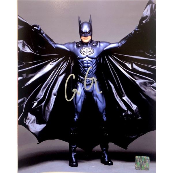 Signed George Clooney Batman Photograph