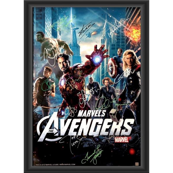 Signed Avengers Movie Poster