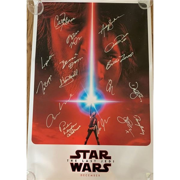 Signed The Last Jedi Movie Poster