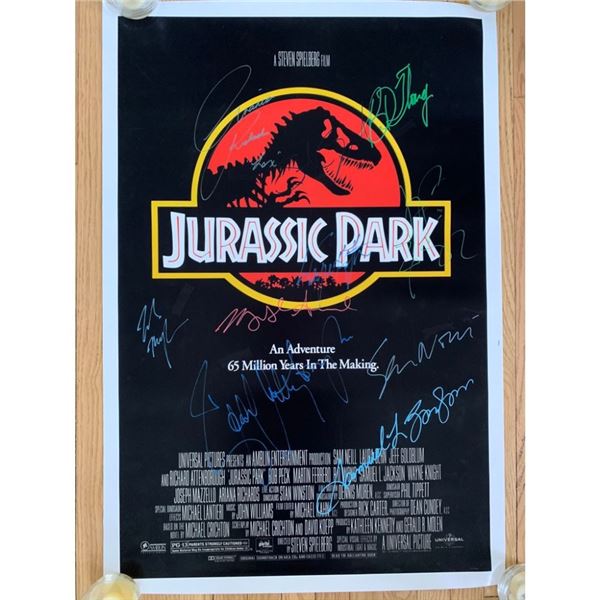 Signed Jurassic Park Movie Poster