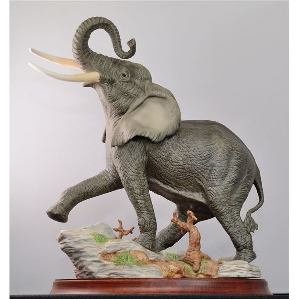 Hand Painted Porcelain Elephant