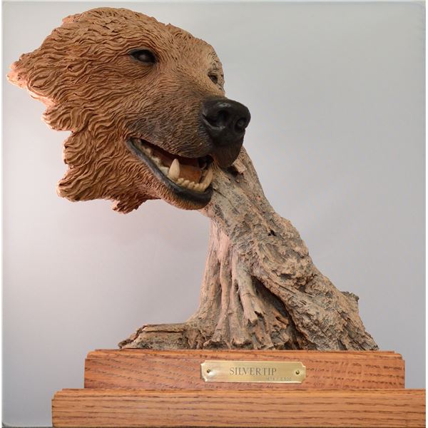 Limited Edition Silvertip Grizzly Sculpture