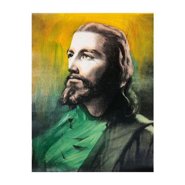 Steve Kaufman (1960-2010), "Jesus" Hand Signed and Numbered Limited Edition Hand