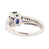 Image 3 : 1.61 ctw Blue Sapphire And Diamond Ring - 14KT White Gold