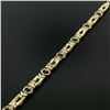 Image 6 : 14K Yellow Gold 7" Fancy Link 2.0 ctw Genuine Bezel Oval Multi Gemstone Bracelet