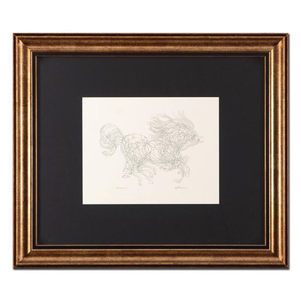 Guillaume Azoulay, "Progression AZJ" Framed Original Drawing, Hand Signed with L