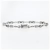 Image 6 : 14K White Gold 7" .33 ctw Bezel Set Diamond & Figure "X" Link Tennis Bracelet