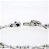 Image 9 : 14K White Gold 7" .33 ctw Bezel Set Diamond & Figure "X" Link Tennis Bracelet
