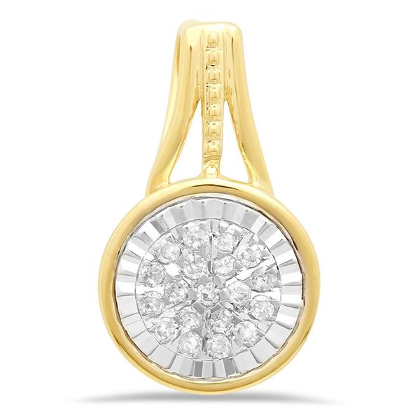 14k Gold 0.07CTW Diamond Pendant, (I1-I2/G-H)