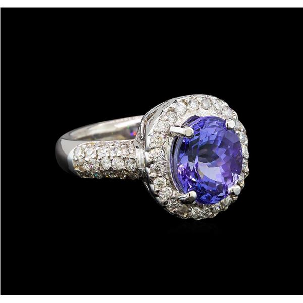 14KT White Gold 3.37 ctw Tanzanite and Diamond Ring