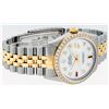 Image 7 : Rolex Mens 2 Tone Mother Of Pearl Diamond 36MM Oyster Perpetual Datejust