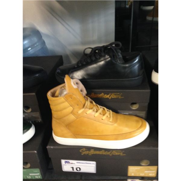 2 SIX HUNDRED FOUR LEATHER UNISEX SHOES SIZE 8 MEN'S IN SMOOTH MIMOSA & SMOOTH RUNWAY $300AND $350