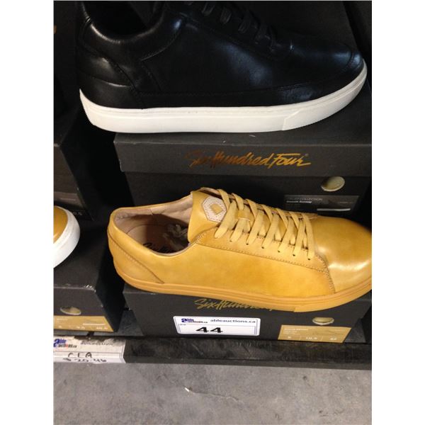 2 SIX HUNDRED FOUR LEATHER UNISEX SHOES SIZE 9 MEN'S IN SMOOTH MIMOSA & SMOOTH RUNWAY $300 RETAIL