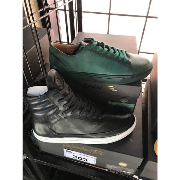 2 SIX HUNDRED FOUR LEATHER UNISEX SHOES SIZE 10 MEN'S IN SMOOTH RUNWAY & SMOOTH IVY $300