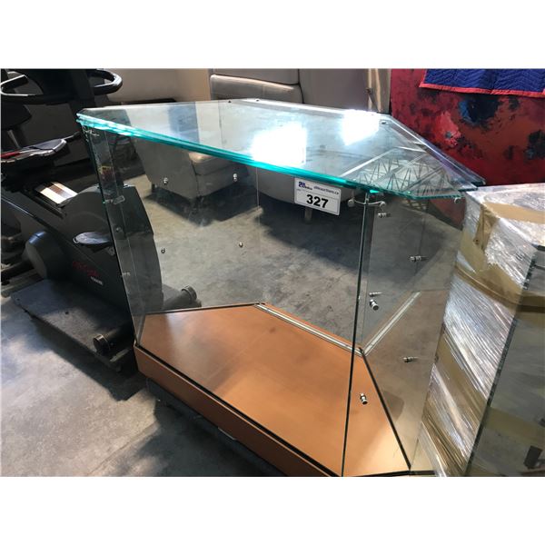 MAPLE AND GLASS DISPLAY UNITS 36"W X 36"H