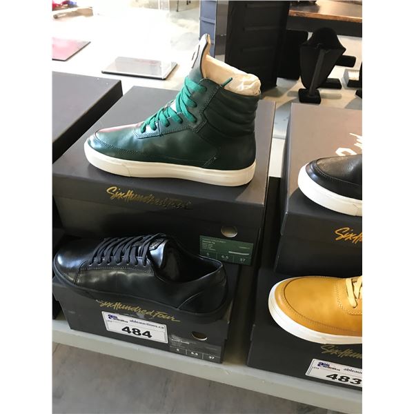 2 SIX HUNDRED FOUR LEATHER UNISEX SHOES SIZE 5 MEN'S IN SMOOTH IVY & SMOOTH RUNWAY $300 A