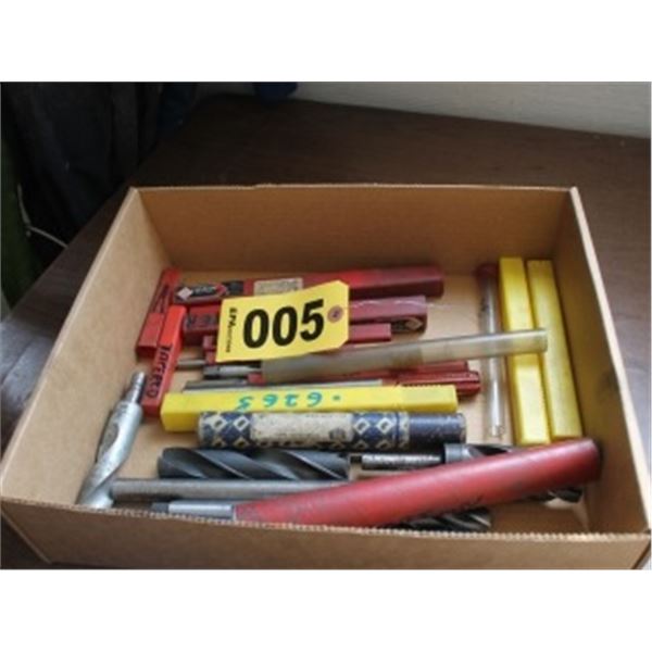 TAPERED REAMERS & APPROX. 24 ASSORTED DRILL BITS