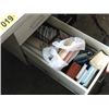 Image 3 : 5 DRAWER WHITE DESK C/W CONTENTS IN DRAWERS