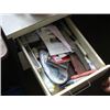 Image 4 : 5 DRAWER WHITE DESK C/W CONTENTS IN DRAWERS