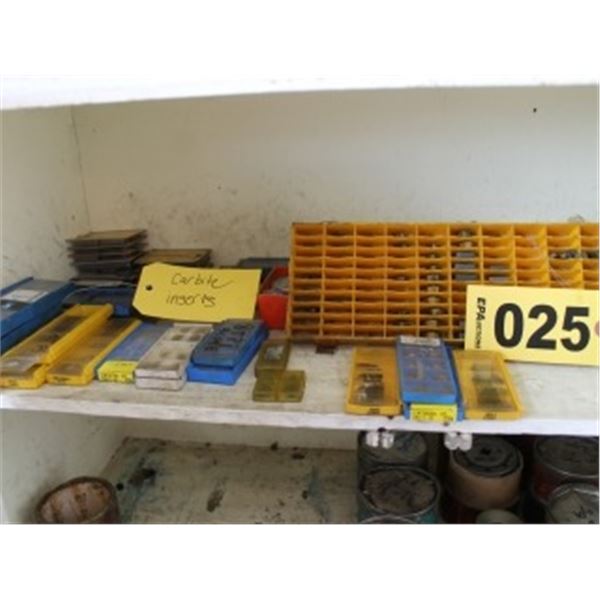 VARIOUS CARBIDE INSERTS & LATHE CUTTERS