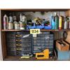 Image 4 : CONTENTS ON SHELF, BOLTS, ORGANIZERS, VARIOUS NUTS, BOLTS & RIVETS