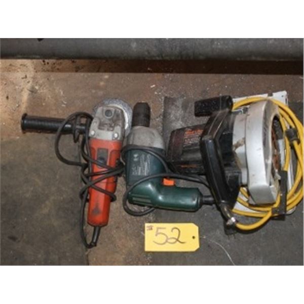WORKING GRINDER, DRILL & SAW