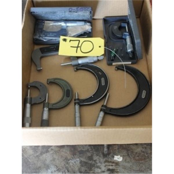 APPROX. 7 - 1" - 3" OUTSIDE MICROMETERS