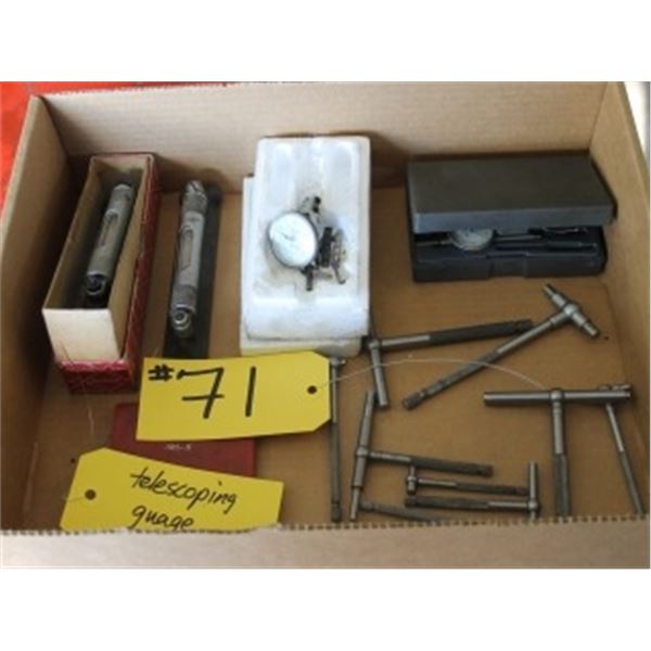 APPROX. 12 TELESCOPING GAUGES & DIAL INDICATORS