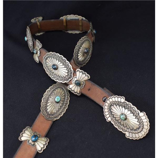 NAVAJO INDIAN CONCHO BELT ( DE CHELLY)