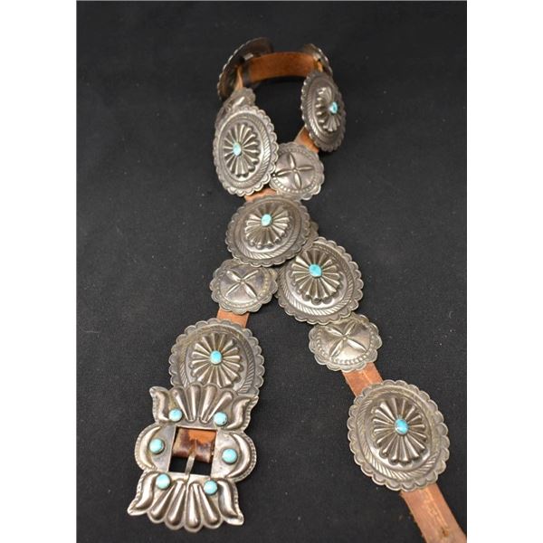 NAVAJO INDIAN CONCHO BELT