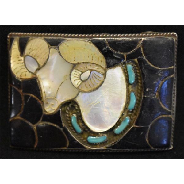 ZUNI INDIAN BUCKLE (ERNEST ZUNIE)