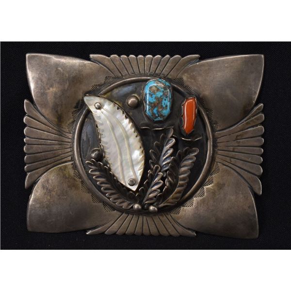 NAVAJO INDIAN BUCKLE (CARL LUTHEY)