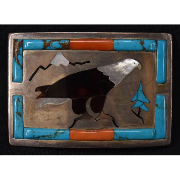 ZUNI INDIAN BUCKLE (ROLAND EASTACE)