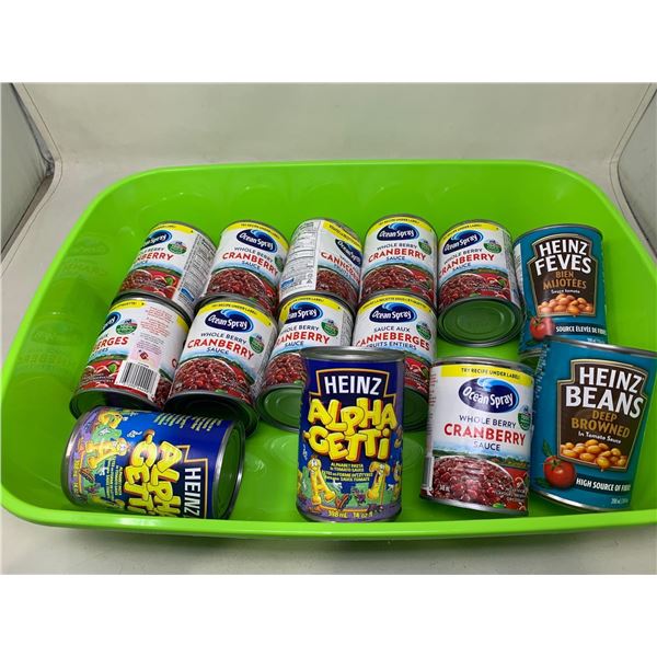Lot of assorted canned goods & grocery