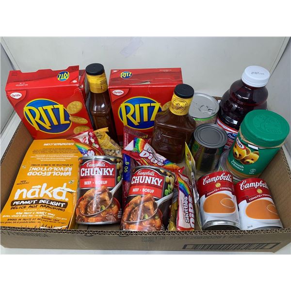 Lot of assorted canned goods & grocery