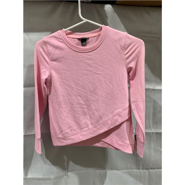 NEW Girls Small 6 Crop overlap Shirt