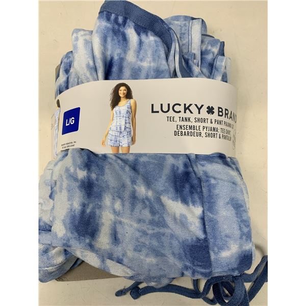 NEW Lucky Brand 4 piece pajama Set - L