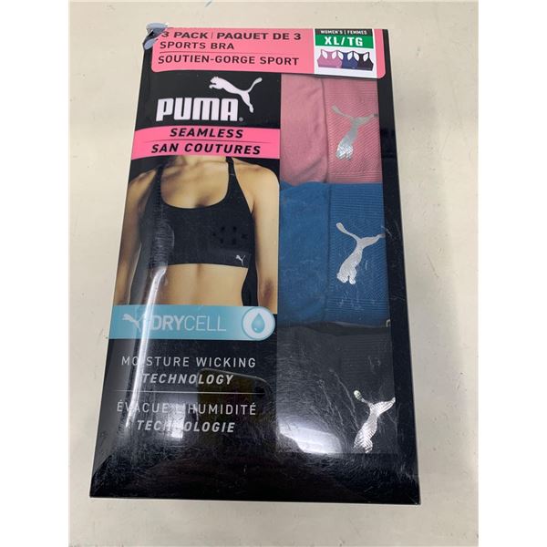 NEW Puma 3 Pack Sports Bras - XL