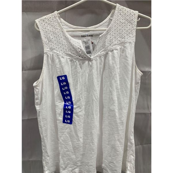 NEW Bleu Grey Womens Blouse - L