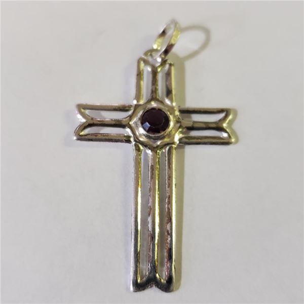 Silver Cubic Zirconia Cross Pendant, Suggested Retail Value $80