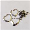 Image 1 : Silver Marcasite Heart Shaped Pendant, Suggested Retail Value $100