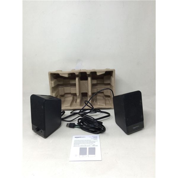 Set of amazon Basis computer speakers