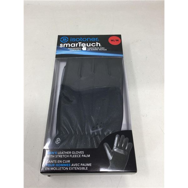NEW Isotoner smart touch leather gloves - M