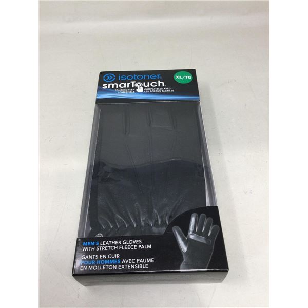 NEW Isotoner smart touch leather gloves - XL