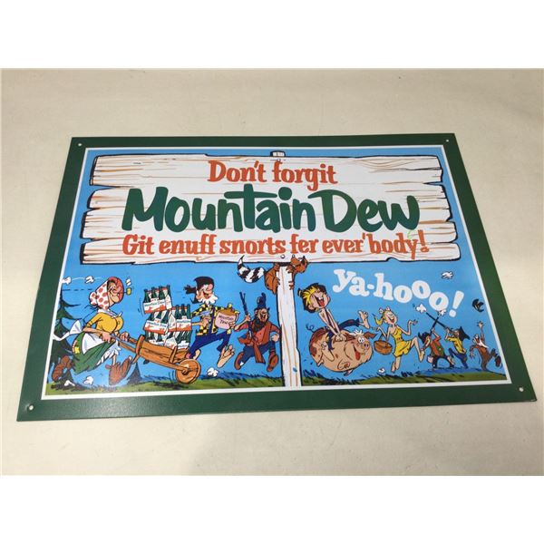 Mountain DewÂ Aluminum Sign